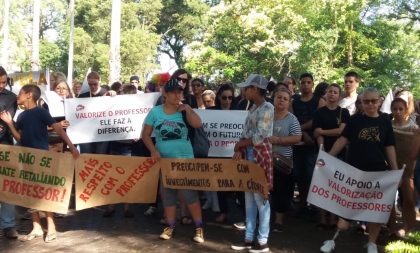 Professores municipais fazem protesto nesta segunda-feira em Cachoeira do Sul