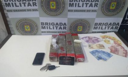 BM impede entrada de 4 quilos de drogas em Cachoeira do Sul