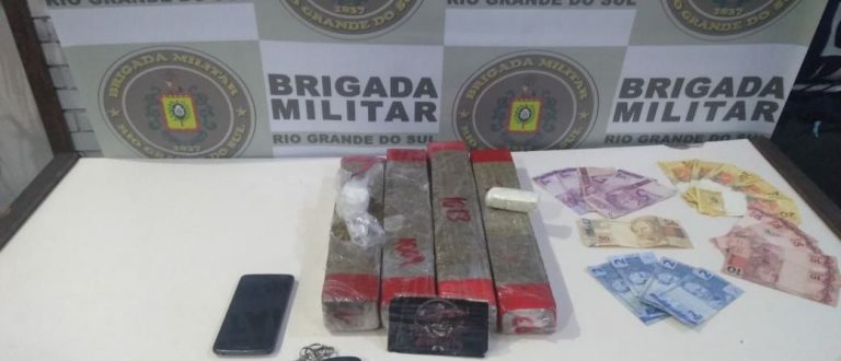 BM impede entrada de 4 quilos de drogas em Cachoeira do Sul