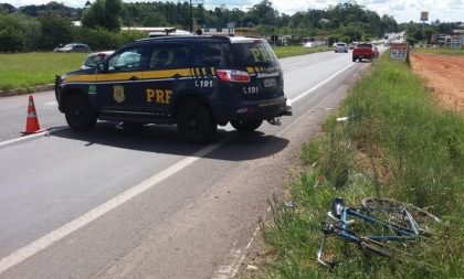 Acidente com morte: caminhonete de Rio Pardo atinge ciclista na BR-386