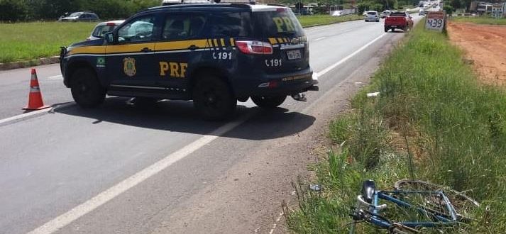 Acidente com morte: caminhonete de Rio Pardo atinge ciclista na BR-386