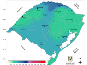 RS terá temperaturas amenas e risco de chuva forte na próxima semana