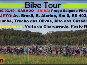 Tem Bike Tour neste sábado com 30 Km de trajeto