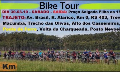 Tem Bike Tour neste sábado com 30 Km de trajeto