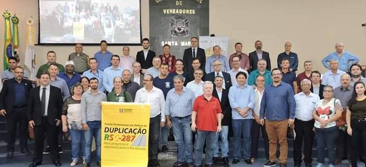 Comitiva de Novo Cabrais participa de audiência pela duplicação da RSC 287