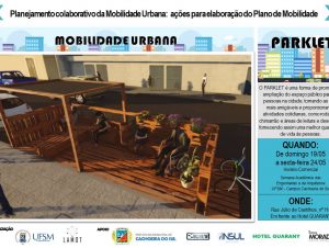 UFSM vai instalar um parklet na Rua Júlio para avaliar a mobilidade urbana