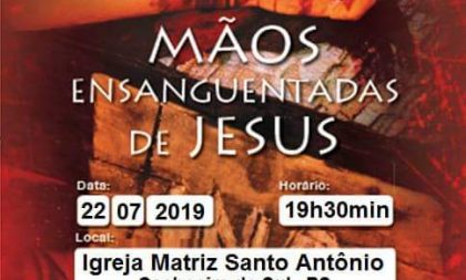 Paróquia Santo Antônio tem missa das mãos ensanguentadas