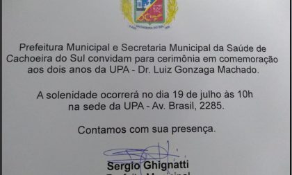 Prefeitura vai lembrar dois anos de funcionamento da UPA