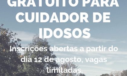 Inscrições abertas para cuidador de idosos na UAB