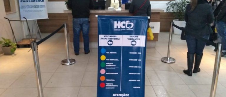 Áreas restritas do HCB agora têm identificação para visitantes