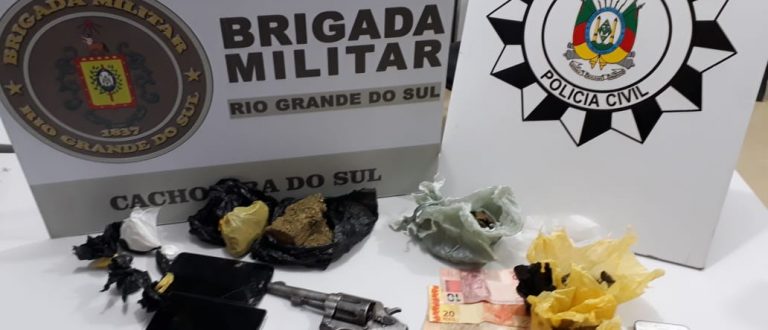 Tráfico no Bairro Carvalho: drogas, arma, jovem preso e menor liberado