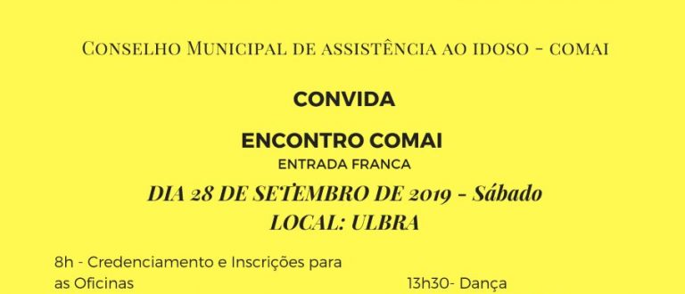 Encontro do Comai acontece no próximo sábado na Ulbra