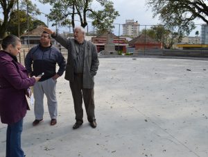 Reforma da quadra da Praça José Bonifácio deve ser concluída em outubro