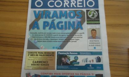 OCORREIO / 4 ANOS – Viramos a página