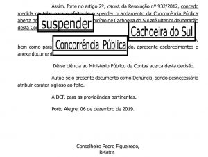 Prefeitura desacata decisão determinada pelo TCE e depois volta atrás