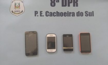 Agentes apreendem celulares no Presídio de Cachoeira do Sul