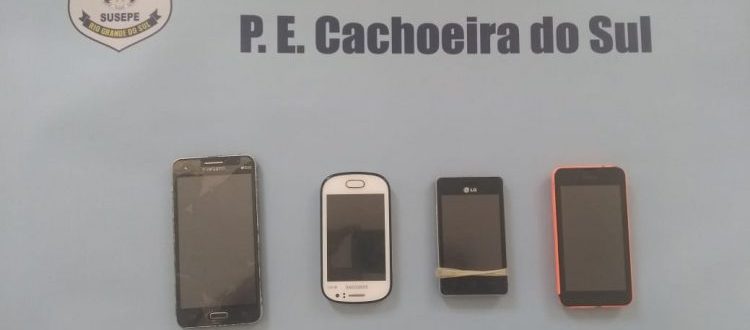 Agentes apreendem celulares no Presídio de Cachoeira do Sul