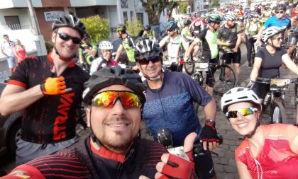 Ciclistas de Cachoeira participam da 1ª Etapa do Ciclotur em Paraíso do Sul.