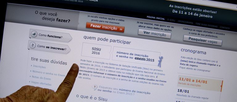 Inscrições para o Sisu poderão ser feitas a partir de 21 de janeiro