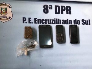 Agentes encontram celulares e drogas arremessados para dentro do Presídio de Encruzilhada do Sul