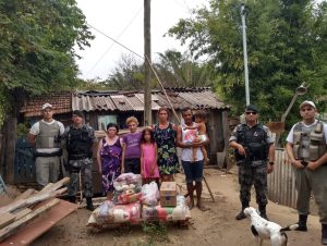 Ação humanitária da Brigada auxilia família do Bairro Bom Retiro