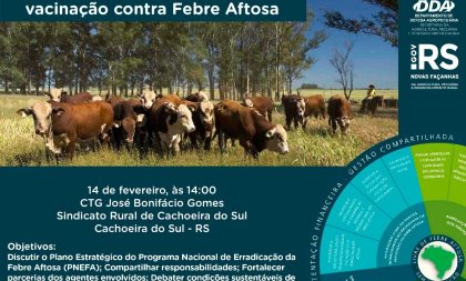 Seminário em Cachoeira avalia o RS sem vacinação contra a aftosa