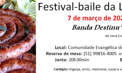 Comunidade do Bosque tem Festival-Baile da Linguiça no sábado