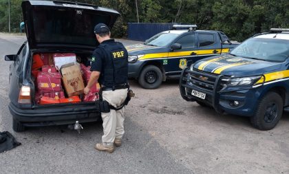 PRF apreende carga de 320 litros de bebidas na BR-290