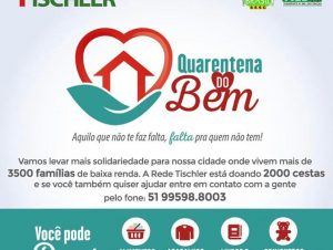 Rede Tischler lança a campanha Quarentena do Bem