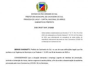 Cachoeira x Coronavírus: novo decreto da Prefeitura proíbe abertura de igrejas