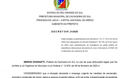 Cachoeira x Coronavírus: novo decreto da Prefeitura proíbe abertura de igrejas