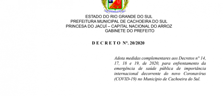 Decreto contra COVID-19: Prefeitura lança novas medidas