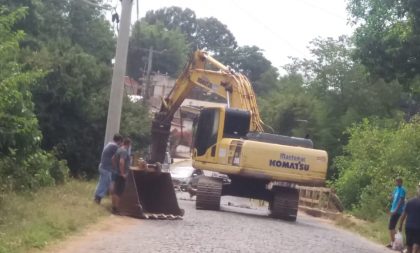 Depois de quase dois anos, enfim começa obra da nova ponte sobre o Arroio Amorim