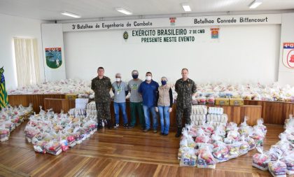 Campanha do 3º Batalhão arrecada 6,3 toneladas de alimentos