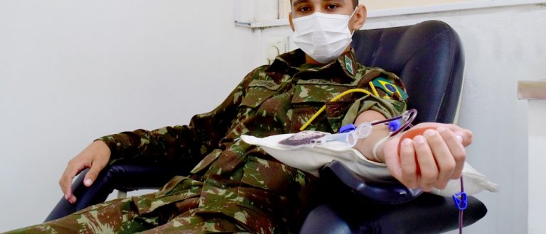 Militares do Batalhão doam sangue ao Hemocentro