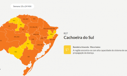 Regras mais leves: Cachoeira do Sul segue em bandeira amarela no Distanciamento Controlado