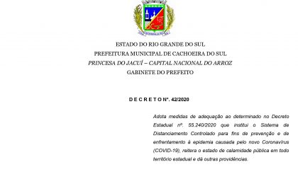 DISTANCIAMENTO CONTROLADO: PREFEITURA DIVULGA NOVO DECRETO