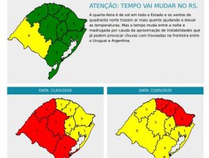 Defesa Civil emite alerta de temporal para esta quinta-feira na região