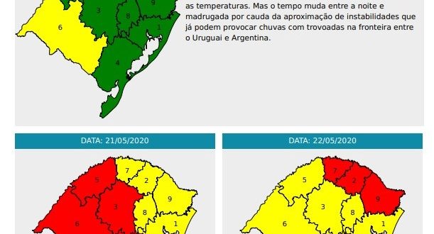 Defesa Civil Emite Alerta De Temporal Para Esta Quinta Feira Na Regi O Cachoeira Do Sul E