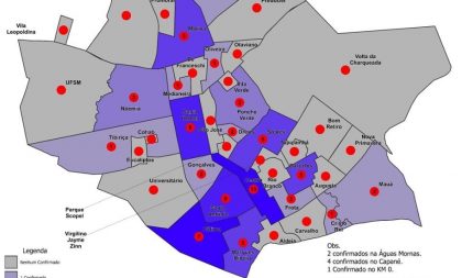 Mapa do Coronavírus mostra incidência nos bairros