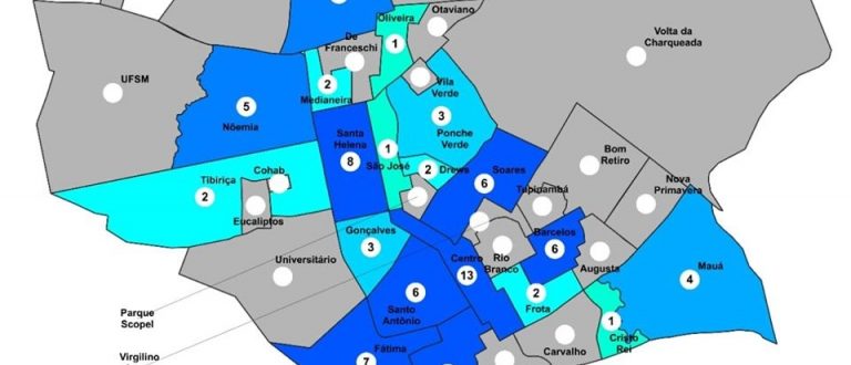 Mapa do Coronavírus: Centro, Santa Helena e Fátima lideram incidência