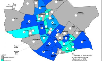 Mapa da Covid-19 mostra distribuição de casos em Cachoeira