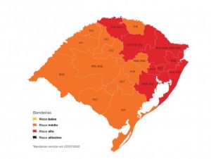 RS permanece com oito regiões em vermelho no mapa definitivo