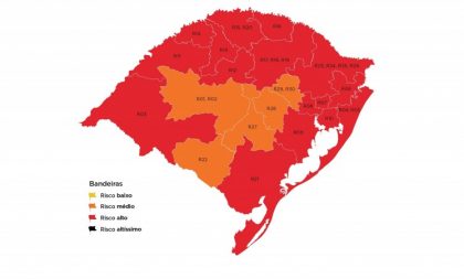 Distanciamento: classificação prévia mantém Cachoeira do Sul na bandeira laranja