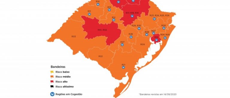 Distanciamento Controlado: 19ª rodada tem cinco regiões em vermelho no mapa definitivo