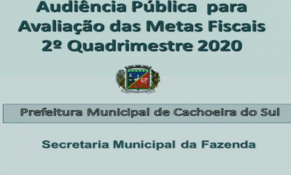 AO VIVO: Audiência Pública debate Metas Fiscais