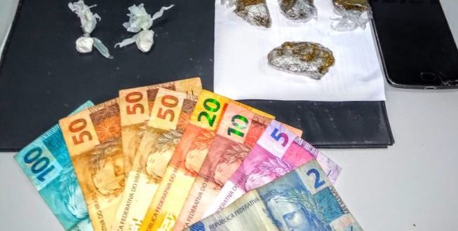 BM detém jovem com cocaína, maconha e dinheiro no Ponche Verde