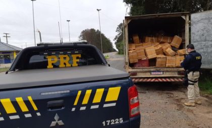 PRF apreende carga de 330 mil canetas contrabandeadas