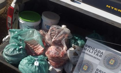 Brigada apreende carne e derivados de suíno sem procedência