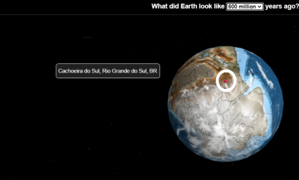 Ciência: mapa mostra onde Cachoeira estava na Terra há milhões de anos